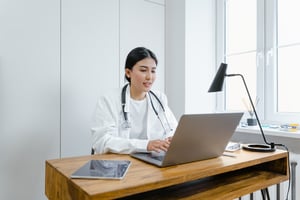 Doctor at desk